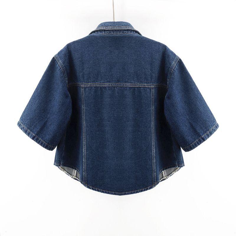 Summer Women's Short Loose Short-sleeved Denim Jacket