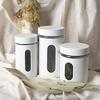 Pearl Metal Storage Container, White, 700ml, Glass Canister, Comado, HB-4532