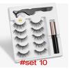 Magnetic Natural False Eyelashes Eyeliner Liquid Tweezer Set Reusable 3D Magnets Fake Eye Lashes Makeup Tool