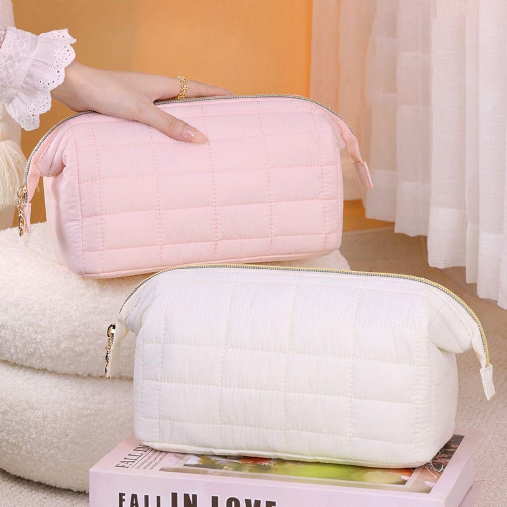 Multi-Functional Women Makeup Bag Solid Color Sundries Organizer Travel Toiletry Bag Bath Wash