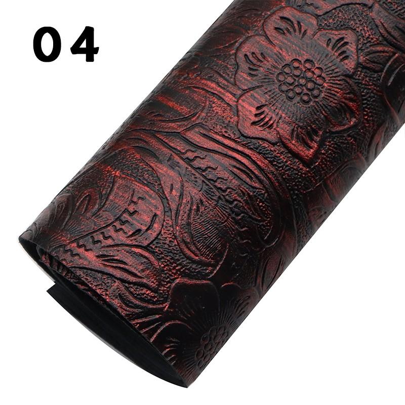 50x137см Синтетическая Ткань Цветочный Узор Металлическая Искусственная Кожа Лист Рельефная Текстура Вихрь Материал DIY Серьги Бант для Волос