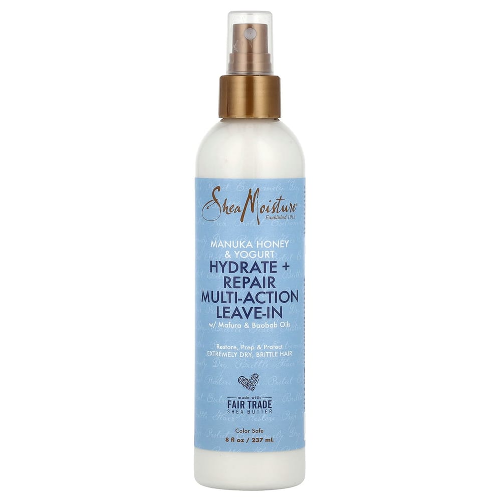 SheaMoisture Увлажняющее + Мультиактивное несмываемое средство с медом мануки и йогуртом 237 мл (8 жидких унций)