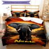 3pcs Custom Name Elephant Bedding Set Duvet Cover Closure Includes 1 Duvet Cover & 2 Pillowcases, Soft and Comfortable for All Seasons.