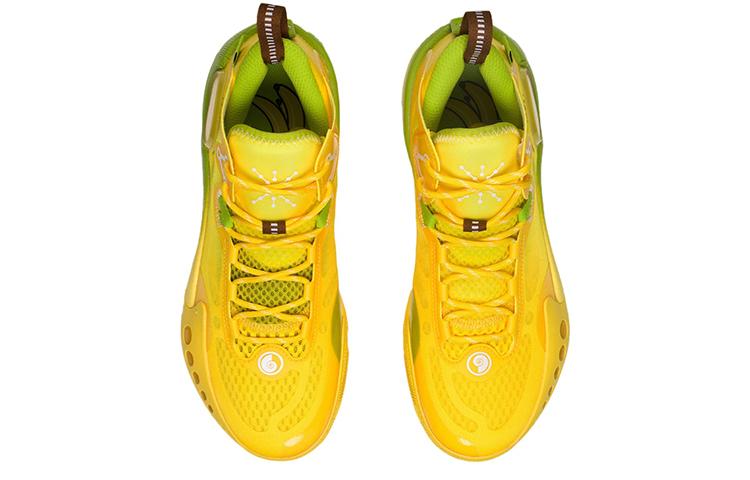 Li Ning Shadow 3 Амортизация Нескользящие Износостойкие Низкие Баскетбольные Кроссовки Мужские Киви Желтый Летние ABPS041-2