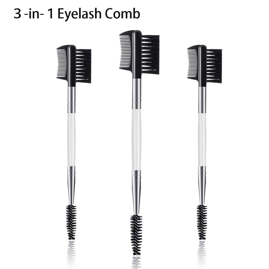 3PC Eyelash Comb, Eyelash Shaper and Eyebrow Brush Dual Comb, Professional  Make Up Tools for Separating Lashes, for Women Girls Cosmetic Travel