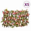 VidaXL Expandable Artificial Ivy Trellis 5 Pcs, Fence Screen, Privacy Screen, Garden Decoration 366577