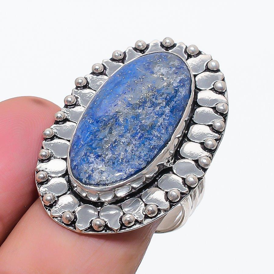 Lapis Lazuli Gemstone 925 Sterling Silver Jewelry Ring Size 9