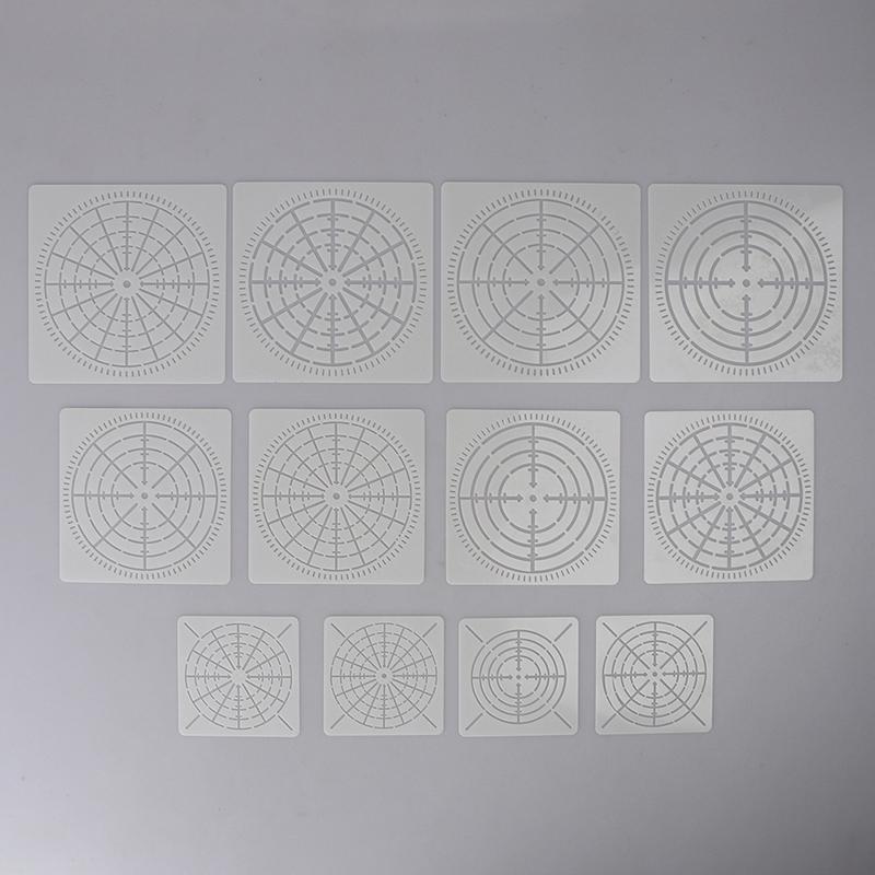 DIY 12PCS Reusable Mylar Mandala Dotting Painting Stencils Templates Craft Tools