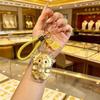 Золотой Кот-Лапка Шнурок Брелок - Розовый Плюшевый Счастливый Кот Подвеска Подарок