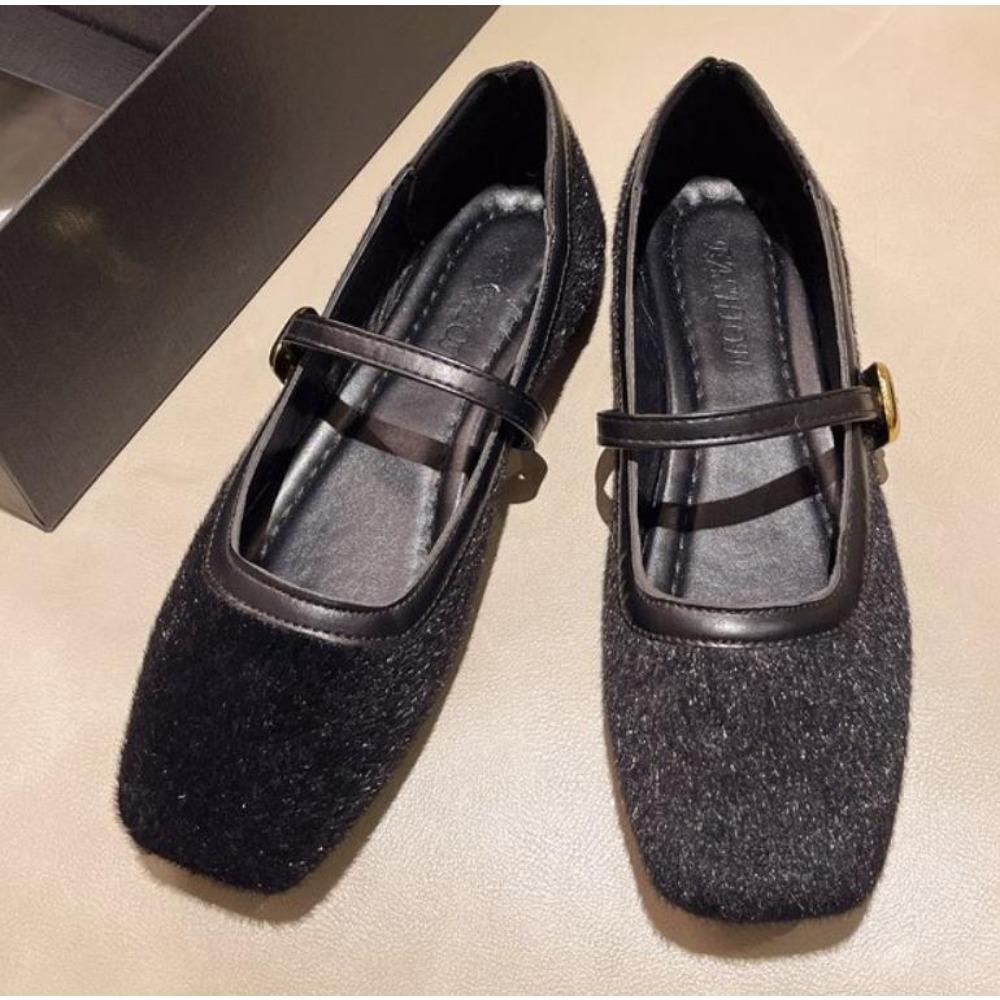 Модные женские туфли Мэри Джейн из фетра с квадратным носком, балетки для женщин, новые модные туфли с леопардовым принтом и пряжкой на плоской подошве, весна-осень