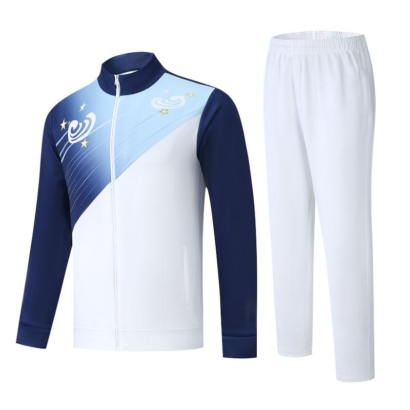 Unisex Long Sleeve Sports Tracksuit Set Team Training Competition Custom Print