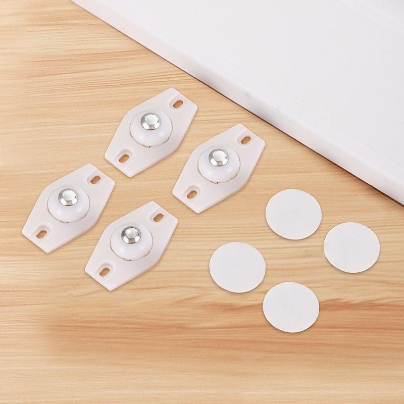 4 шт. колеса для мебели, ролик из нержавеющей стали, самоклеящиеся мебельные ролики, прочные несущие универсальные колеса ZPG