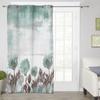 Rustic Vintage Floral Plant Abstract Modern Window Curtains for Living Room Bedroom Curtain Kitchen Treatment Blinds Drapes