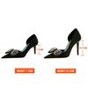 High Heels Slim Heels Shallow Mouth Pointed Side Hollow Fabric Surface Ultra High Heels Rhinestone Bow Single Shoes