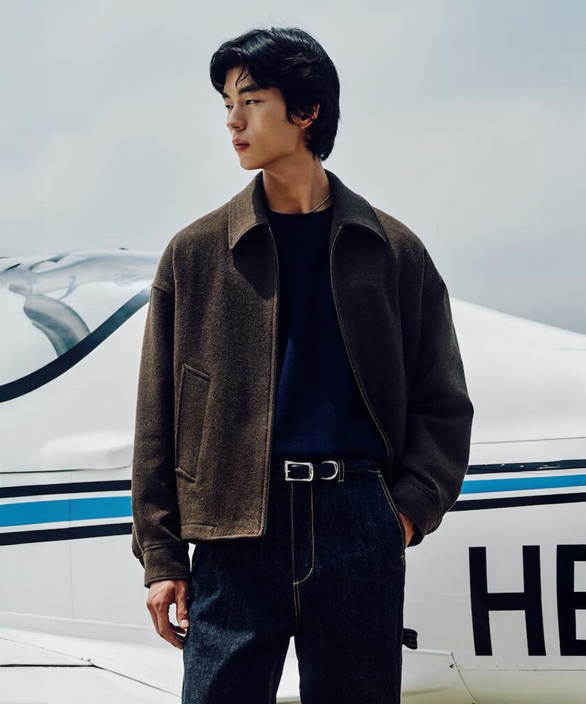 Shift.G Wool Blended Overfit Blouson Khaki