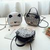 Fashionable Crossbody Bag for Girls, Versatile Ins Cat Small Round Bag