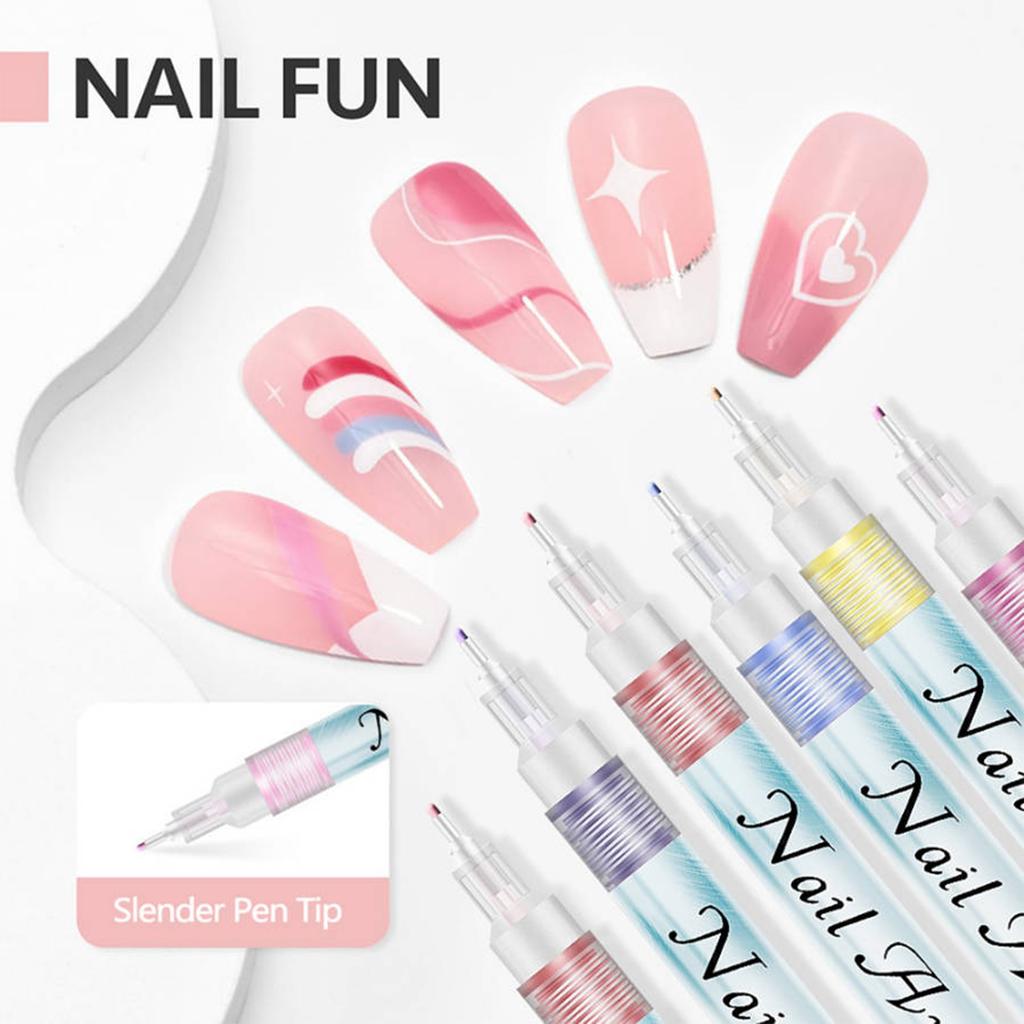 Набор ручек для ногтей: Высококачественные акриловые маркеры на водной основе быстросохнущие цветные для ногтей, 30 мл