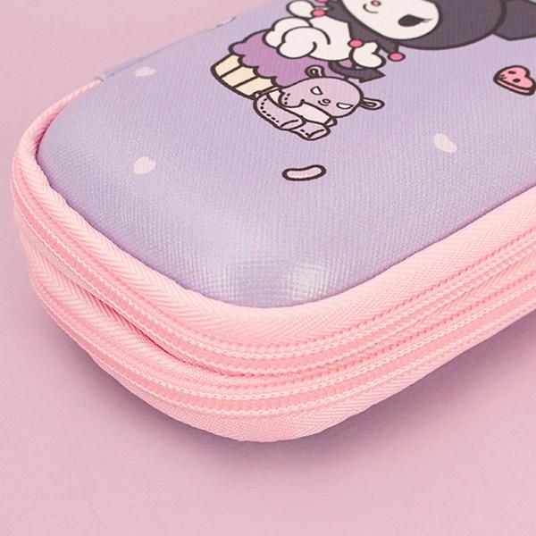 Sanrio Kuromi Candy EVA 2-х уровневая сумка-ручка для пишущих инструментов Чехол-карандаш, фиолетовый