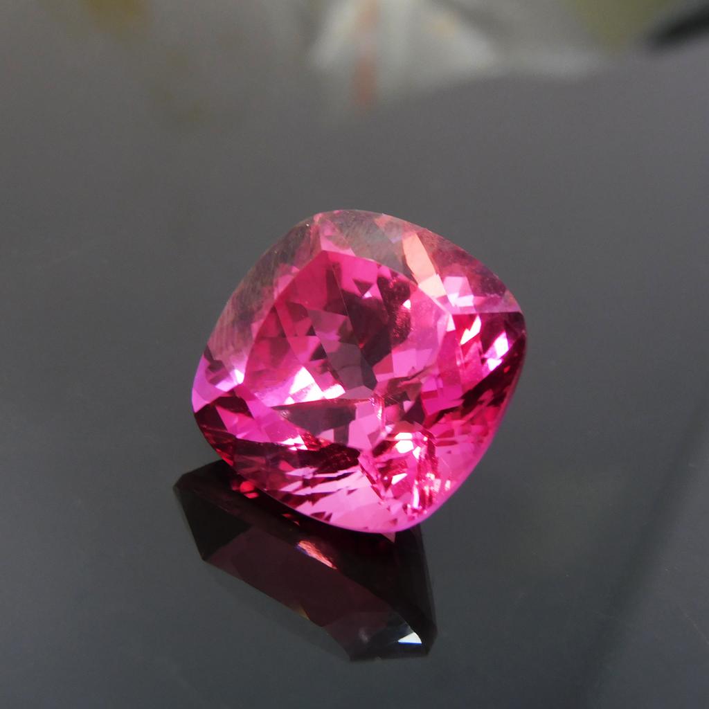 Natural Pink Sapphire Loose Gemstone Square Cushion Cut 23 ct Enhanced September Birthday Birthstone