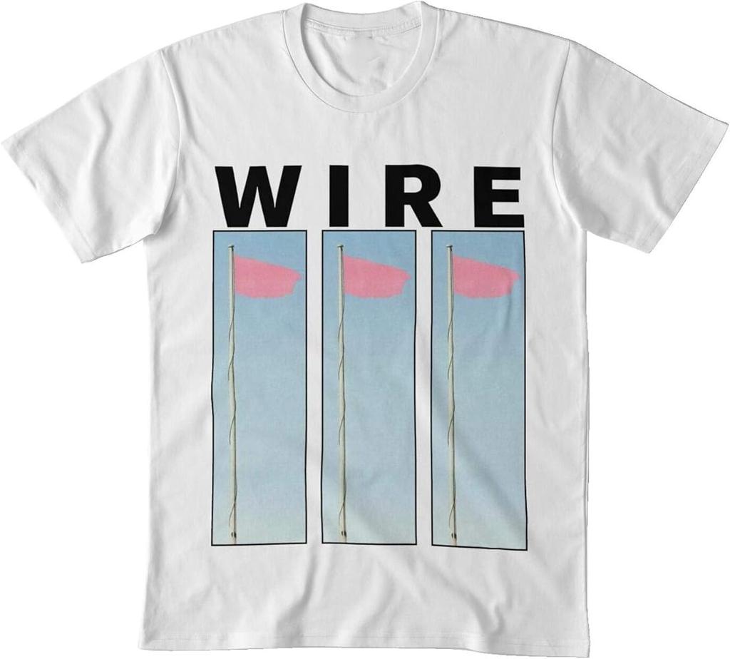 NEW Wire Pink Flag Short Sleeve Cotton White All Size T-Shirt AL767