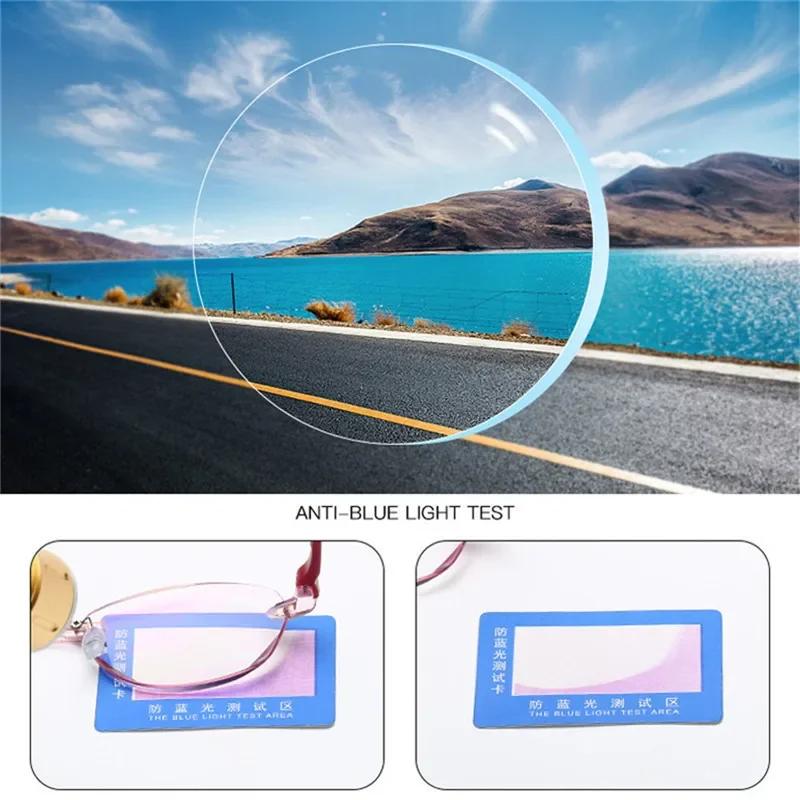 New Stylish Diamond-Cut Rimless Reading Glasses for Women Blue Light Blocking Eyeglasses Classic Style Presbyopic Eyewear