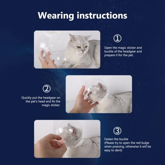 Лента для крепления кошачьего капюшона, регулируемая кошачья морда, дышащий, против укусов, прозрачный капюшон для домашних животных