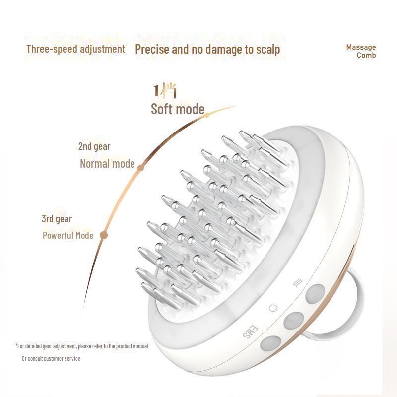 Трансграничный EMS микротоковая расческа для роста волос и массажер для кожи головы с аппликатором