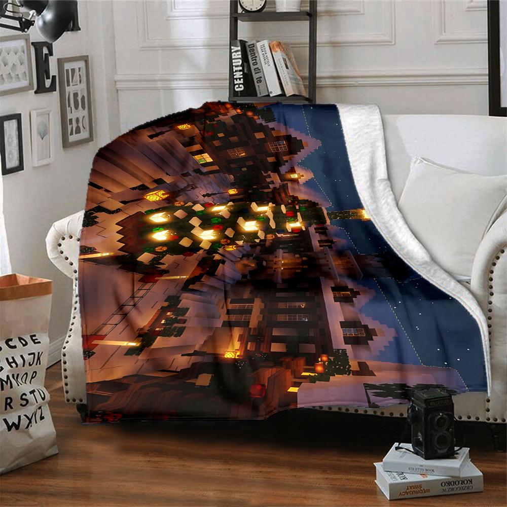 1Pc Elf Shelf Roblox Blanket Soft Throw Blanket For Home Bedroom Bed Sofa Travel Office Solid Christmas Blanket