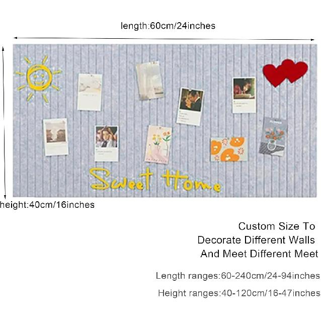 Доска объявлений 24 x 16 дюймов, Декоративная фетровая доска для прикалывания, Складная доска для демонстрации фотографий толщиной 0,35 дюйма с самоклеящейся лентой, Доска для визуализации для школы