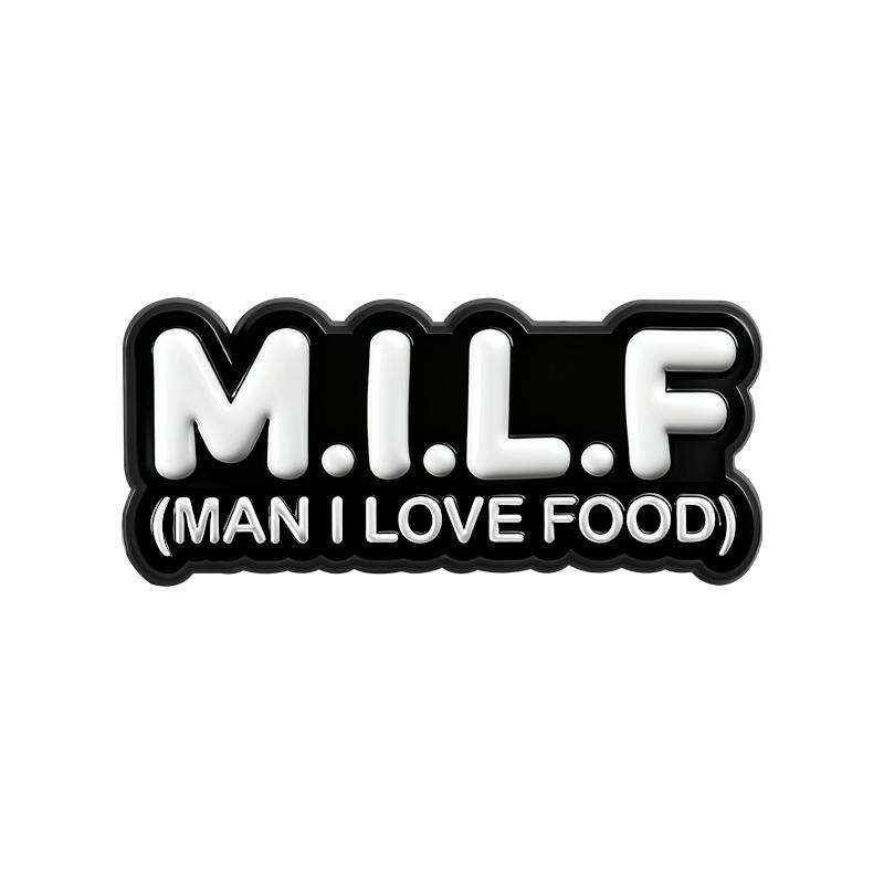 Milf Diet Wtf Enamel Pins Bat Funny Abbreviation Brooches Lapel Badges Punk Cool Jewelry Gift for Family Friends