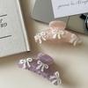 Barrette Bow Hair Claw Ballet Acetic Acid Shark Clip Sweet Zircon Hairpin  Travel