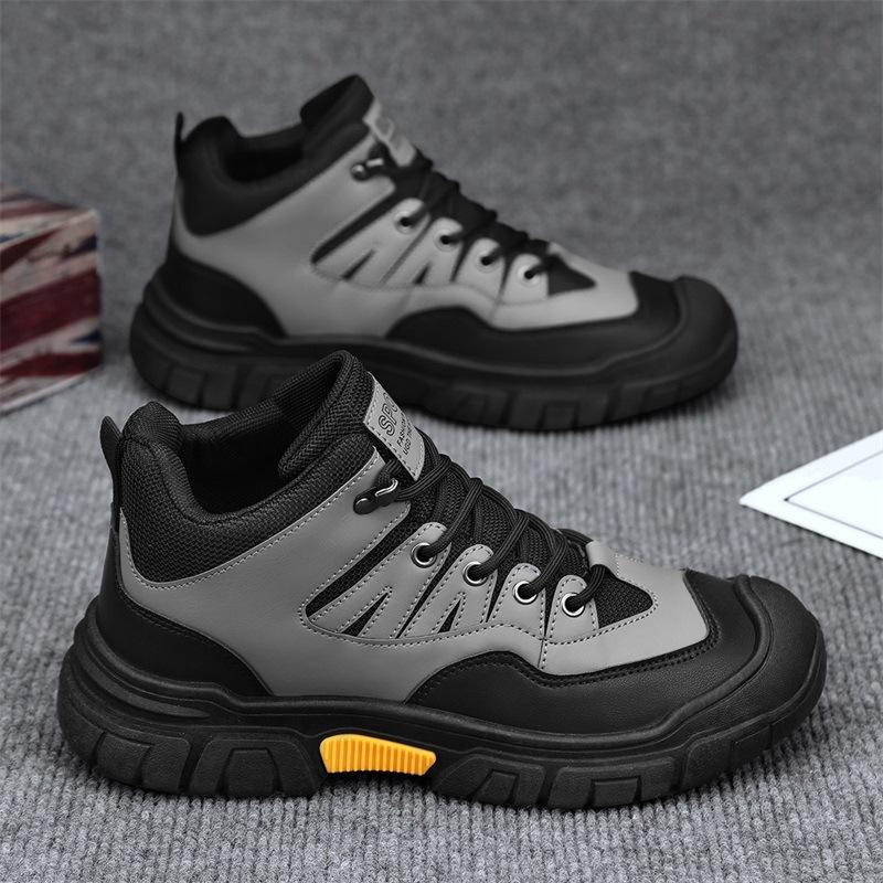 Осенняя новая обувь для мужчин, повседневная кожаная обувь, походная обувь для активного отдыха, мужские рабочие ботинки для скалолазания