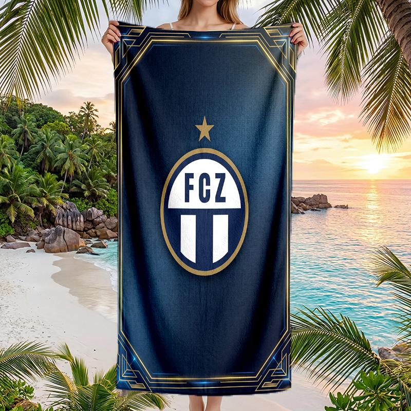 FC Zürich print Quick Dry Beach Towel Microfiber Absorbent Portable Travel Swimming Towel