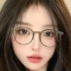 Women'S Myopia Glasses Anti Blue Light Flat Glasses Transparent Advanced Colors Anti Fatigue Glasses