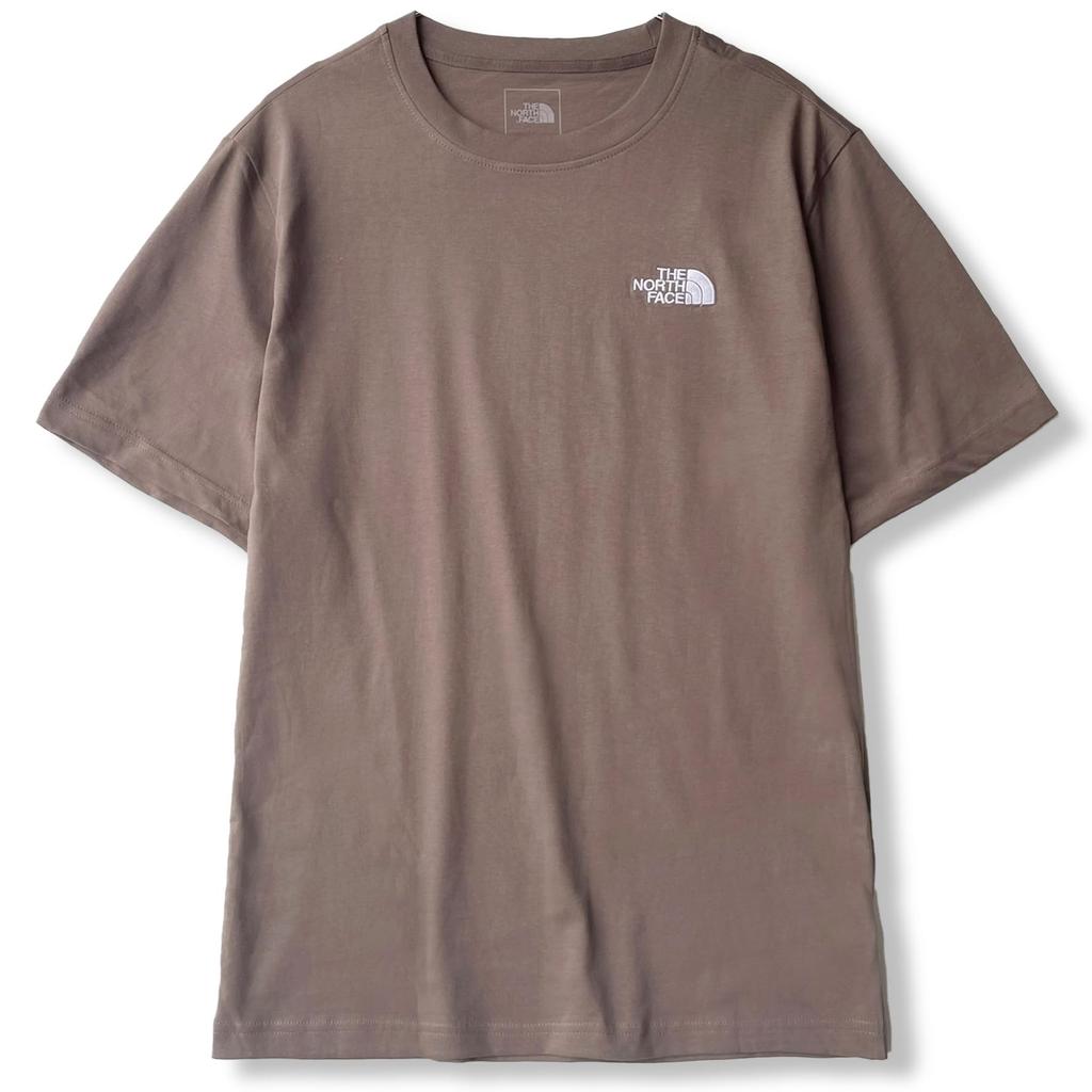 The North Face Футболка мужская Evolution Smorky Short с вышивкой, простая, размер L, коричневая, рукав, логотип, коричневая, [Б/У]