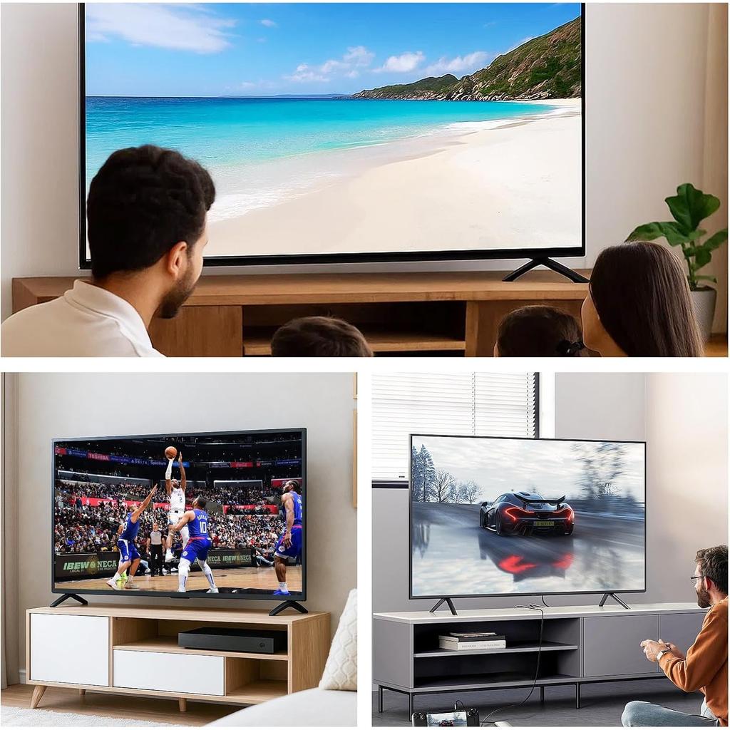 2 Pcs TV Stand Legs, Table Top TV Stand Base Replacement Bracket, Universal TV Legs Compatible with Samsung LG Sharp TVs Most 32-65 inch