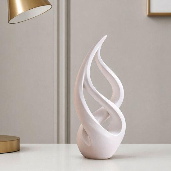 3D-печатная абстрактная скульптура, матово-белый современный арт-декор для дома, офиса, гостиной, минималистичная статуэтка с плавными линиями