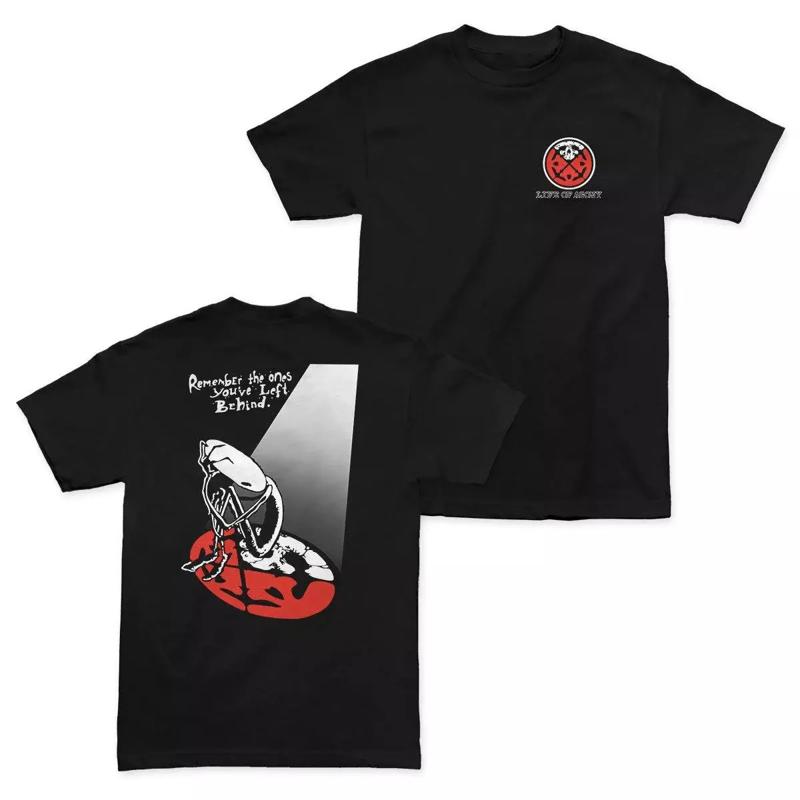 Футболка с принтом группы Life Of Agony 'Left Behind' с двух сторон Классическая черная S 5XL