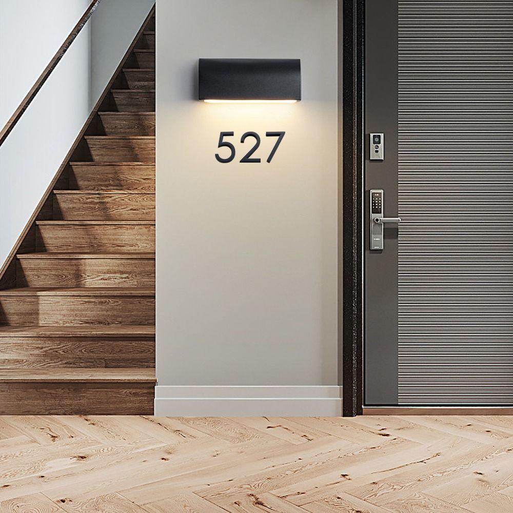 4inch/10cm 3D Black Self-Adhesive ABS Acrylic 0 To 9 Number Plate Sign Door Label Numeral Tag