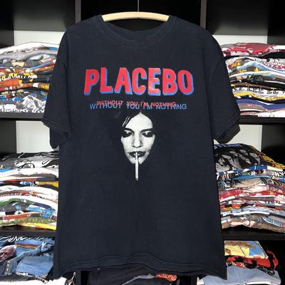 Коллекция 90-х Placebo Тур Группа Подарок Для Фанатов S to 5XL Унисекс Футболка