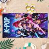 1pc Cute Chibi K-POP Girls Anime Beach Towel Microfiber Quick Dry Kawaii Bath Towel For Boat Pool Travel Kpop & Anime Fans Gift