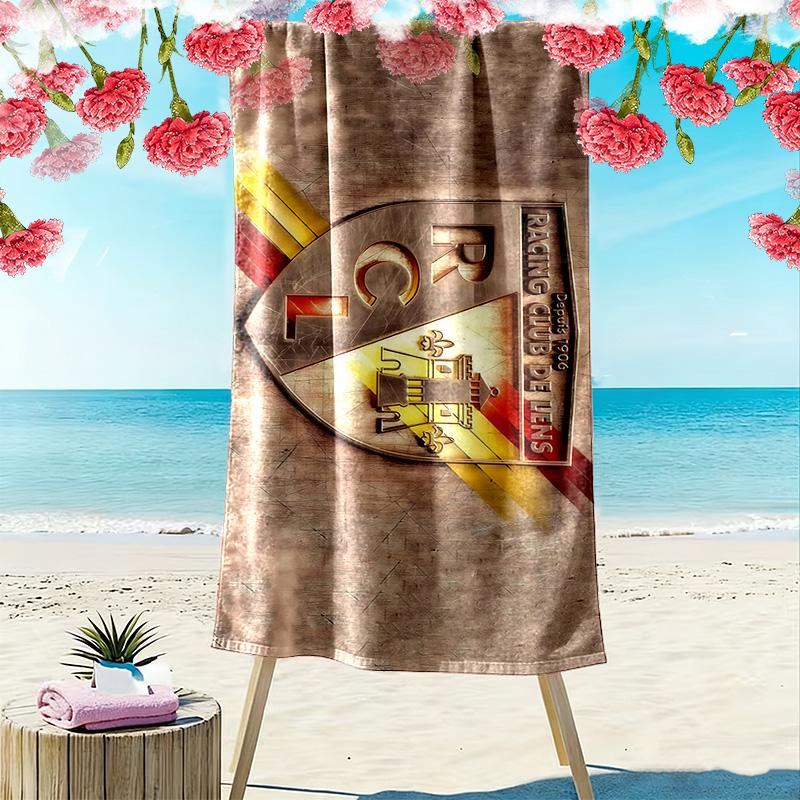 Racing Club de Lens2 Print Beach Towel, Large Soft Quick Dry Towel for Beach Camping Swimming
