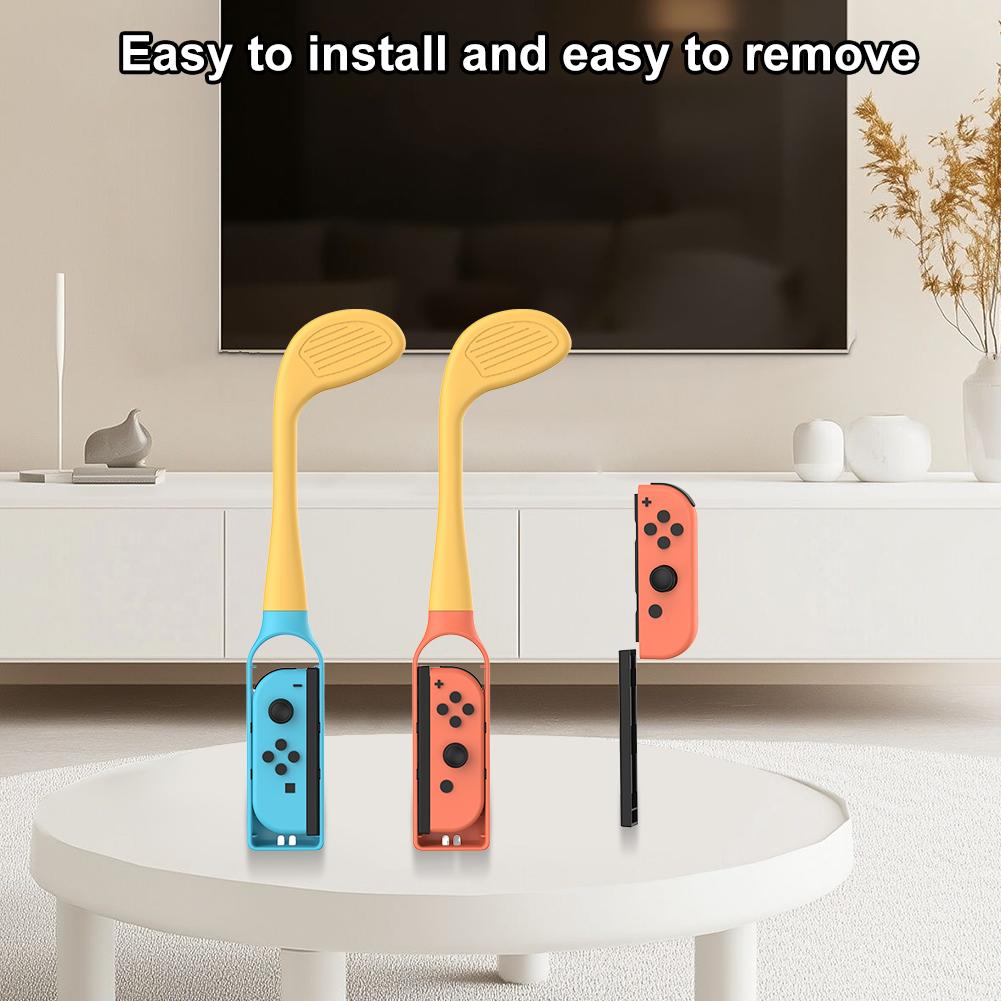 2PCS Golf Culb for Switch 2 Golf Clubs Lightweight Controller Grip Holder with Wrist Strap for Joy-Con Sports Game Accessories