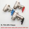 Water Heater Pressure Relief & Reducing Valve Set: 0.7MPa, 0.8MPa, & 0.9MPa Safety Valves