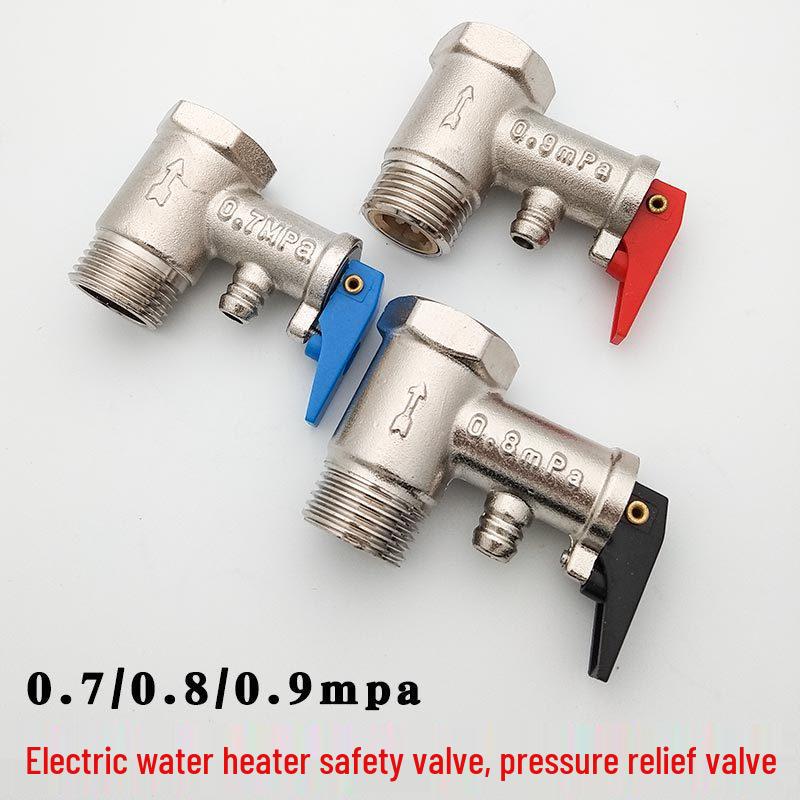 Water Heater Pressure Relief & Reducing Valve Set: 0.7MPa, 0.8MPa, & 0.9MPa Safety Valves