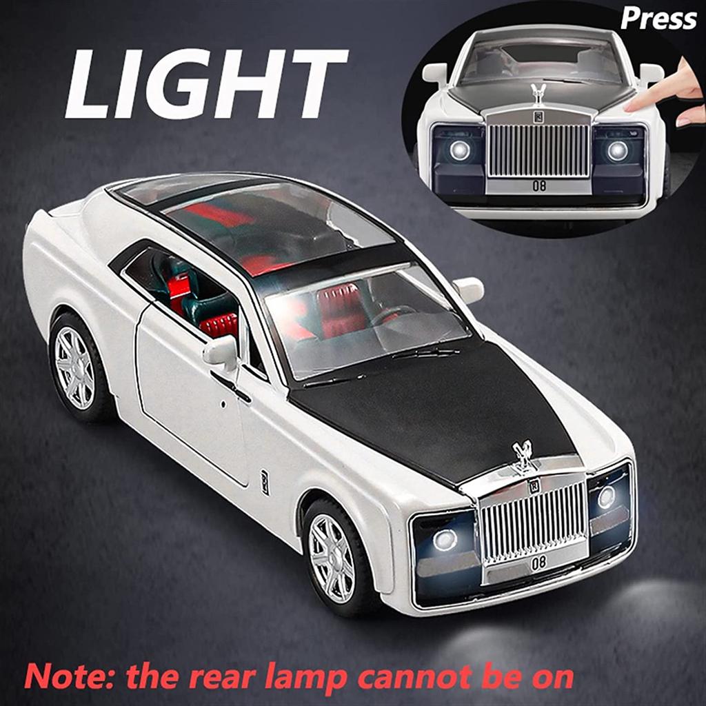 1:24 Scale Sweptail Model Car,Pull Back Vehicle Simulation Panoramic Sunroof Toy Die-cast Car,Opening Door Vehicle Collectible Decorations