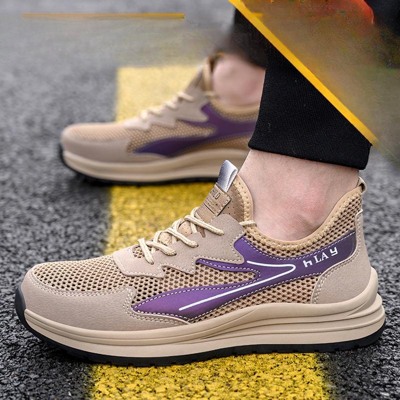 Рабочая обувь ударопрочная и проколостойкая, дышащая защитная обувь со стальным подноском, рабочая обувь для мужчин