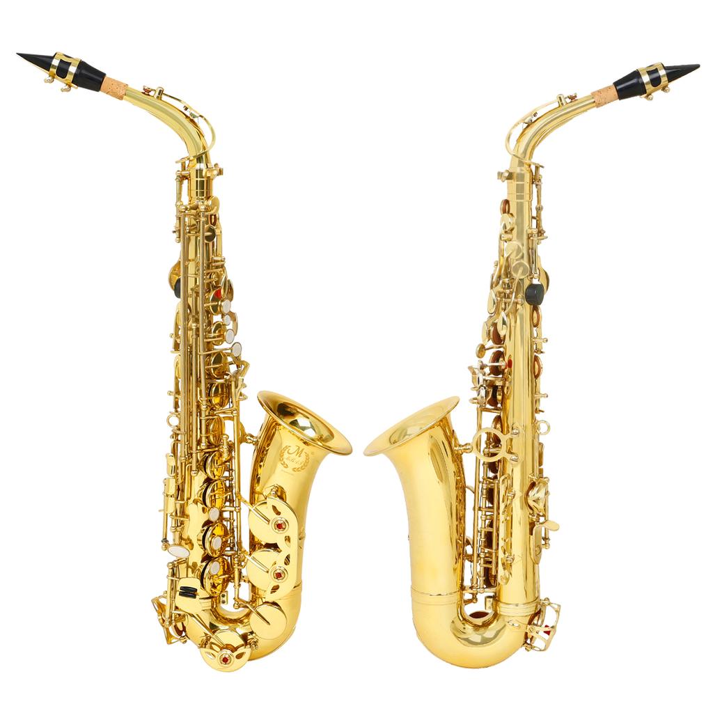 M MBAT Eb Alto Saxophone E Flat Premium Brass Saxofone Woodwind Instrument Saxophone Set with Case Gloves Accessories