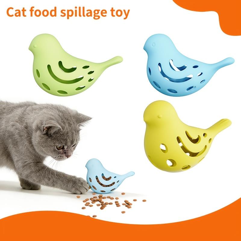 New Cat Food Dispenser Toy, Food-Grade Bird, Interactive Stress-Relief Pet Toy for Chewing and Hiding Treats
