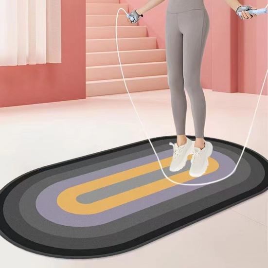 100x50 см Радужный коврик для прыжков со скакалкой, двусторонний противоскользящий силиконовый коврик, противоударный коврик для фитнеса и упражнений, домашний прикроватный ковер